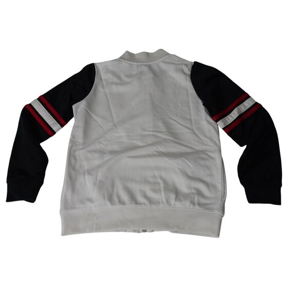 Air Jordan Full Zip Jacket Boys Size 7 White Black with Logo Basketball Athletic - Picture 3 of 6